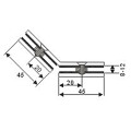 Square 180 Degree Bathroom Glass Fixing Clamps